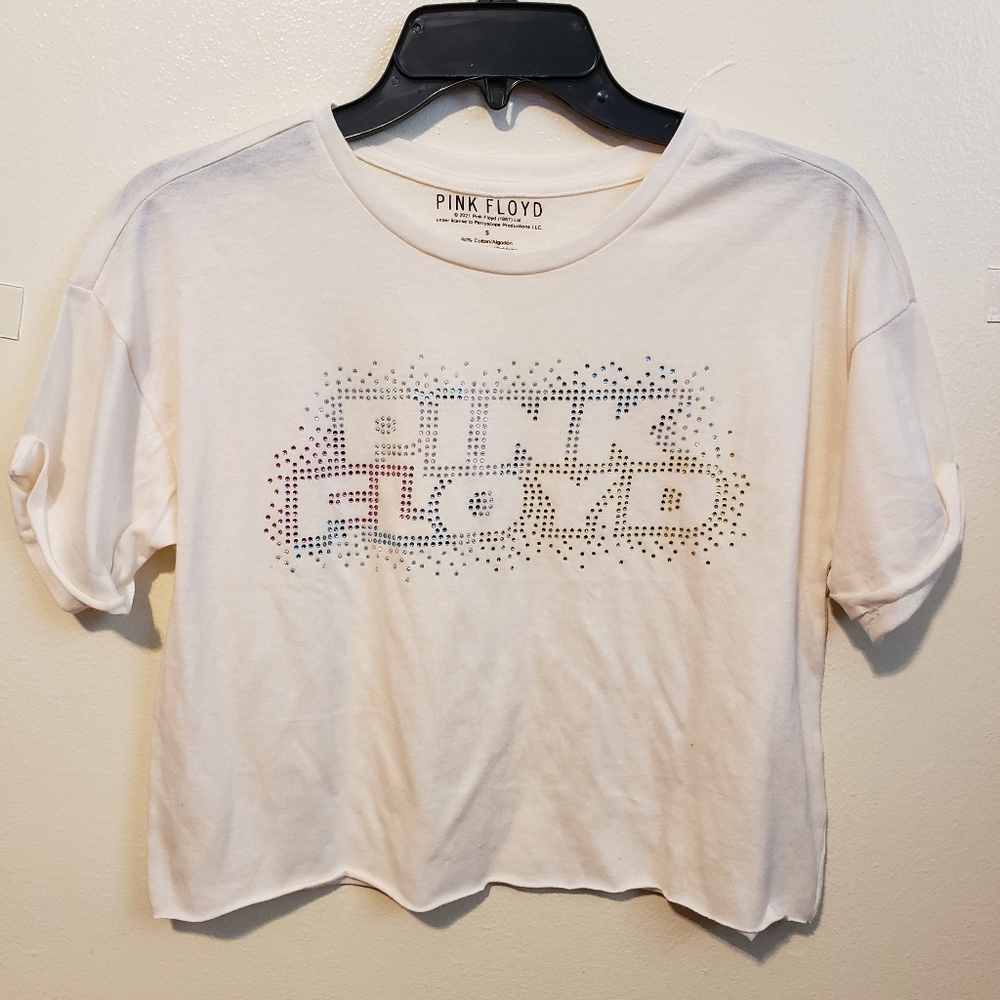 Pink Floyd spellout sparkle size S